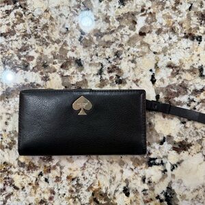 Kate Spade Black Leather Bifold Wallet
